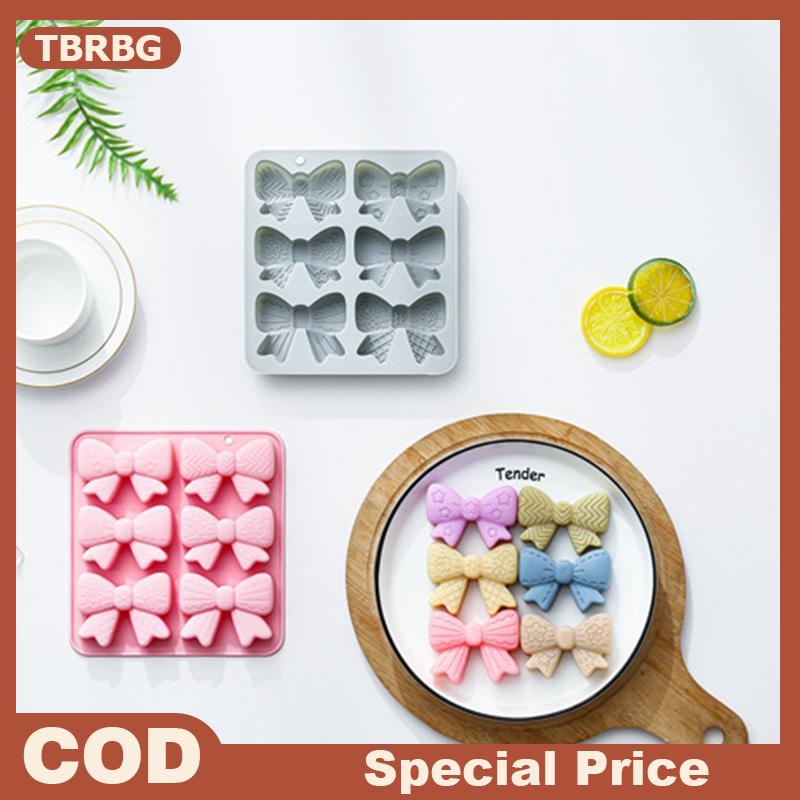 TBRBG แม่พิมพ์ช็อคโกแลตพร้อมโบว์6ช่องถาดซิลิโคนกันติดสำหรับทำขนมเค้กป๊อปสำหรับงานปาร์ตี้ของเด็กๆ ราคา 61 บาท*ส่งฟรี