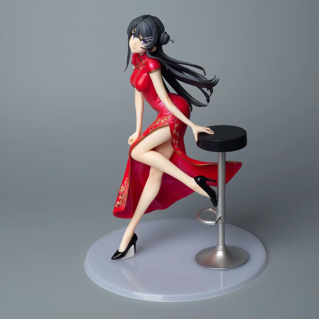 Toystoreshop 23cm hình anime sakurajima Mai 1/12 Đầm Trung Quốc Ver GK figurine PVC nhân vật phim hà