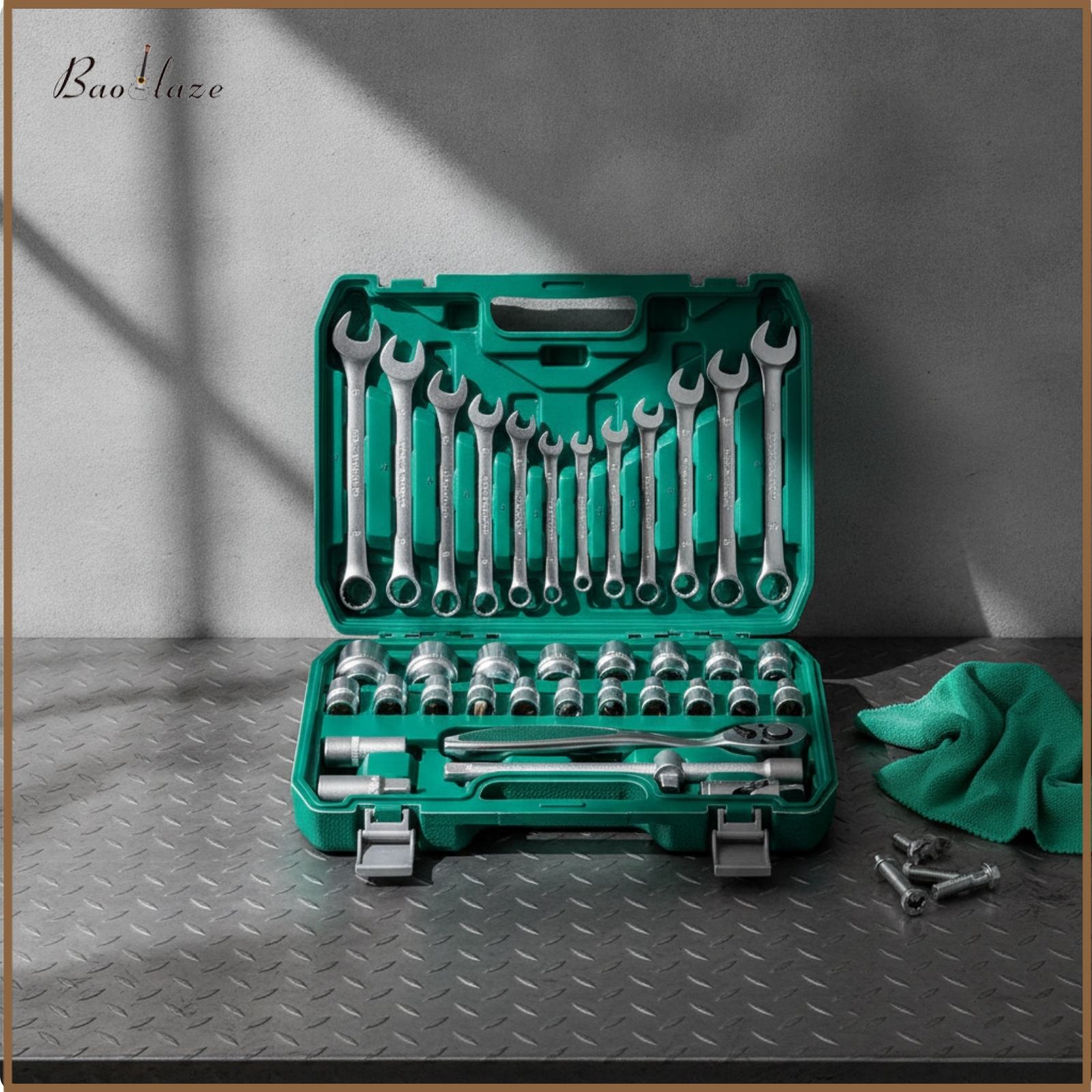 Baoblaze 37-Piece Socket Wrench Set with Case 72-Tooth Socket Wrench Kit Bent-Handle Hand Tool Kit with Case Chrome-Plated for DIYers, Car Owners, Garage, Roadside Repair ราคา 7,828 บาท*ส่งฟรี