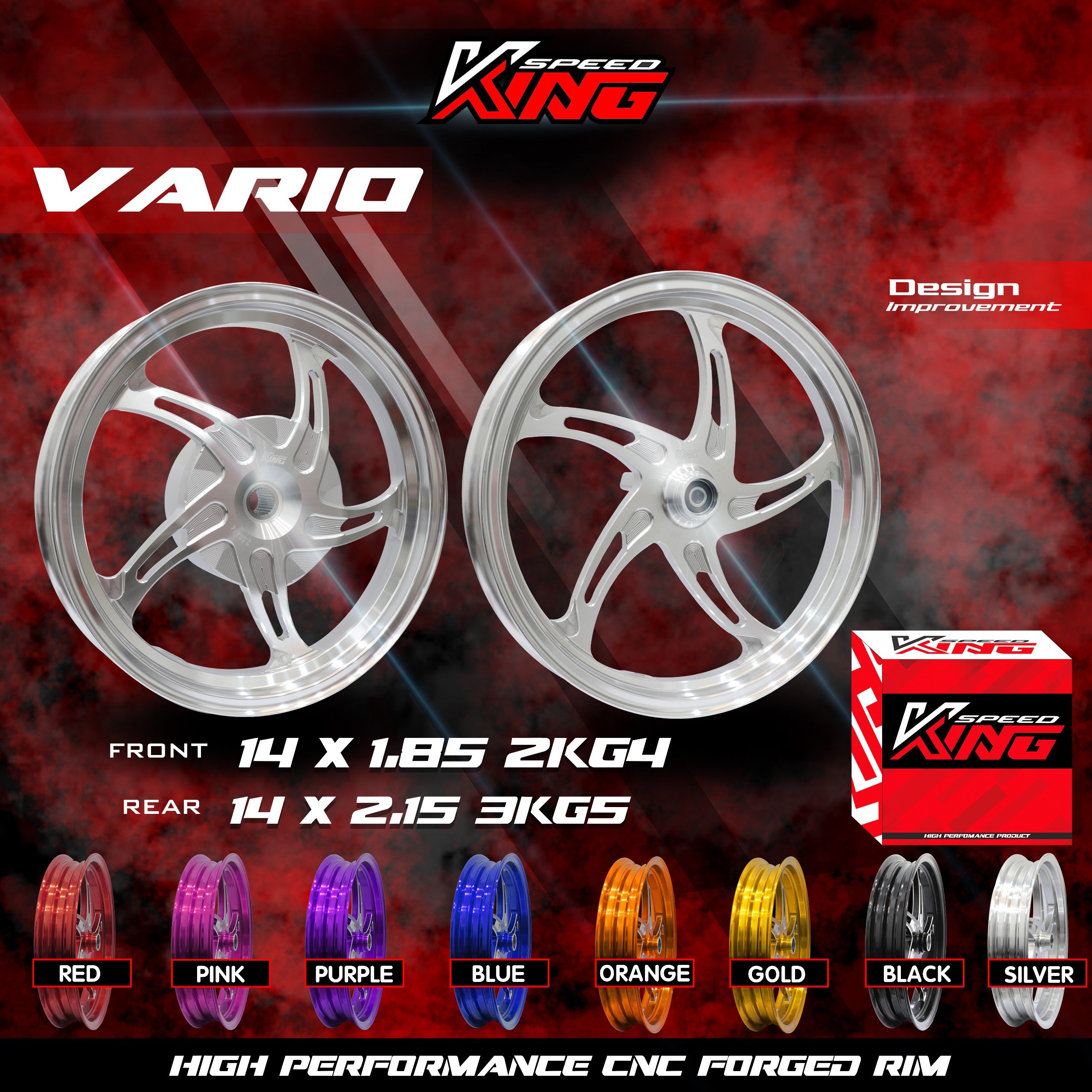 MÂM ĐÚC CNC KINGSPEED VARIO -  PCX 150 / [ K2 NGÔI SAO ]