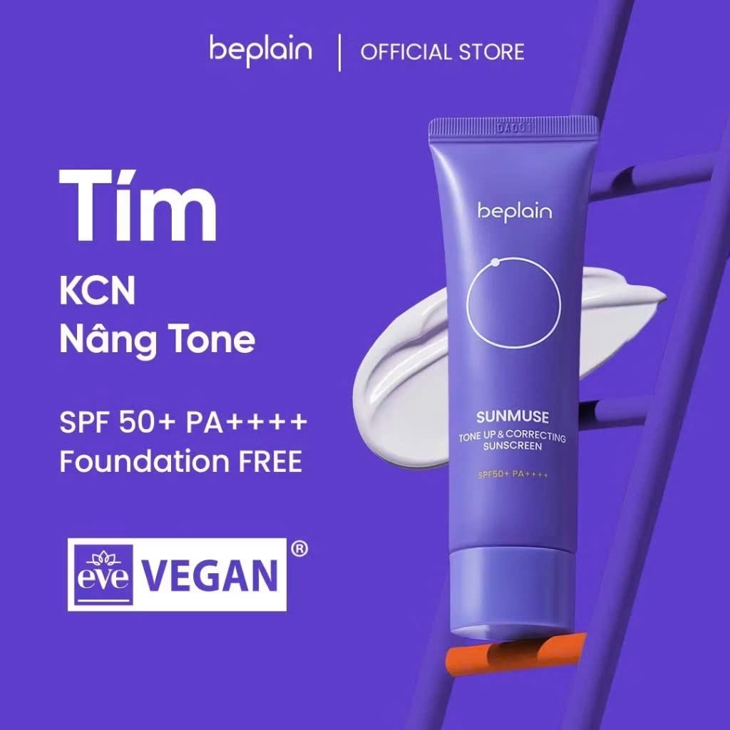 Kem chống nắng BEPLAIN Sunmuse Vật Lý & Hoá Học Nâng Tone & Hiệu chỉnh da SPF 50+ PA+ 50ml - H.E.E COSMETIC