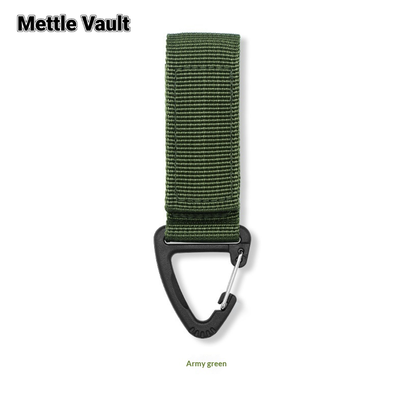 Mettle Vault Outdoor Tactical Nylon Strap with D-Shaped Carabiner Hook for Backpack, Keychain, and Multi-Functional Climbing Use ราคา 17 บาท*ส่งฟรี