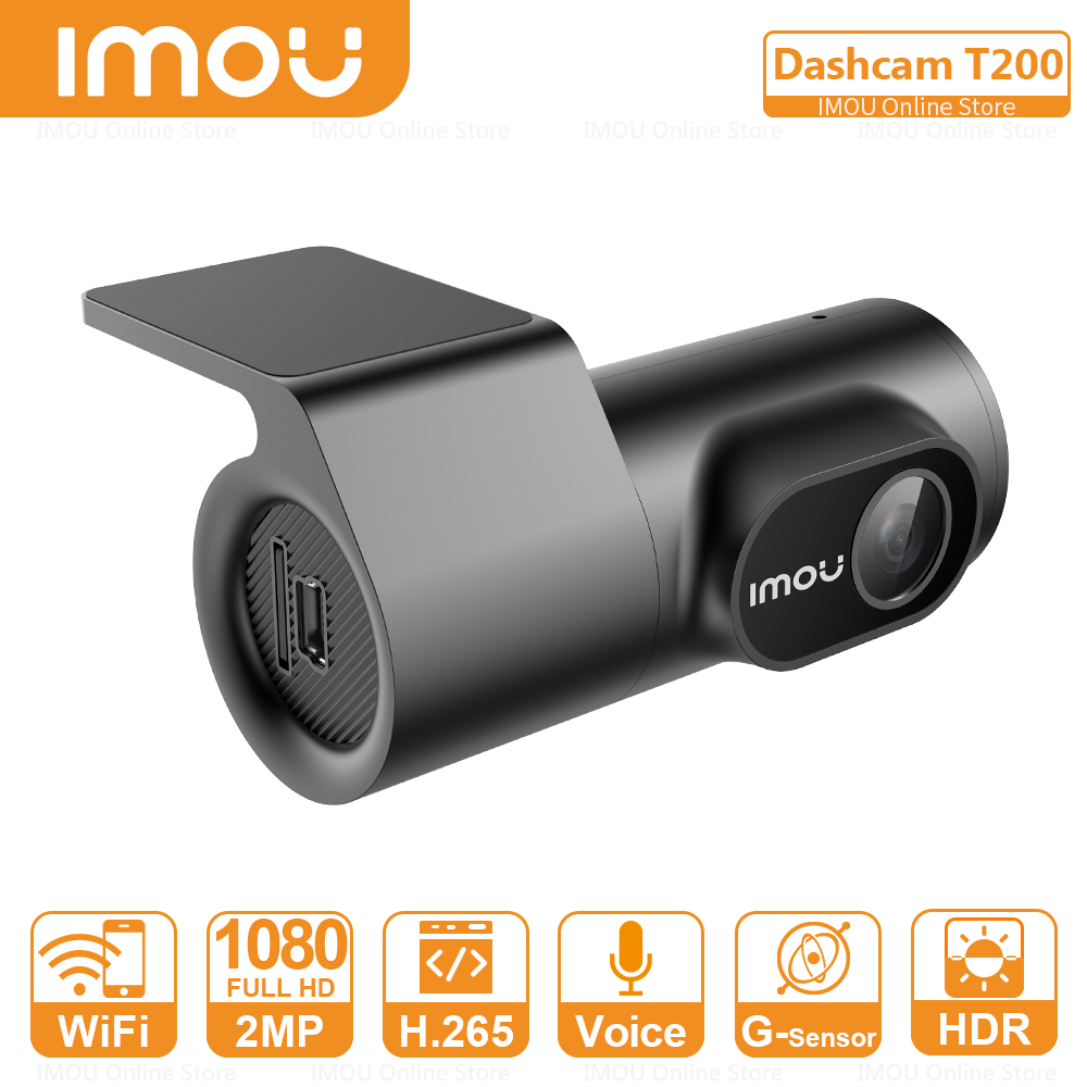 【Worth-Buy】 Imou Mini Body Dash Camera T200 App Interconnection Loop Recording 124-Degrees Fov Support 128gb Tf Multilingual System