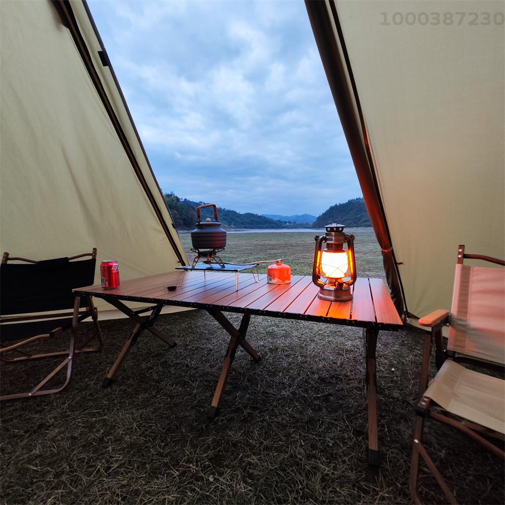 【100% Authentic】Lixada 5-8 People Tipi Hot Tent with Stove Jack Camping Pyramid Teepee Tent for Camping Backpacking Hiking · v25