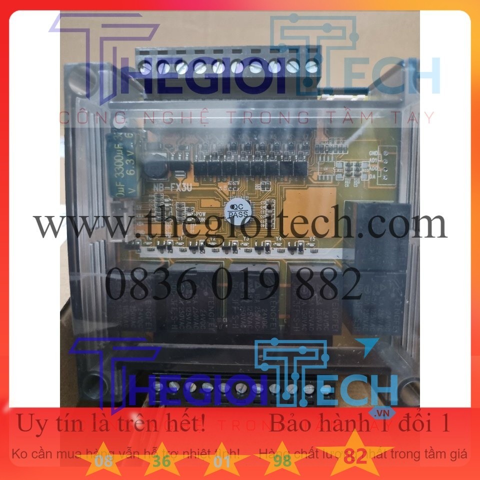 Bộ lập trình PLC Mini GX Works2 FX3U FX1N HMI tích hợp - Mạch trần bắt vít - FX3U 14MR(8IN 6OUT)