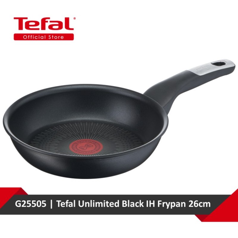 Tefal Unlimited Black IH Frypan 26cm G25505 Singapore