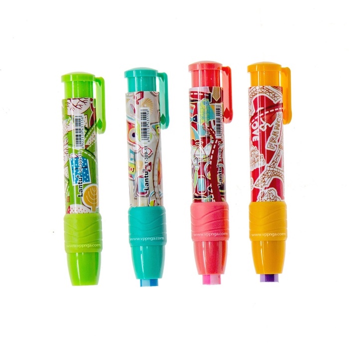 Combo 2 cây gôm bấm tẩy bút chì Lantu mẫu ngẫu nhiên