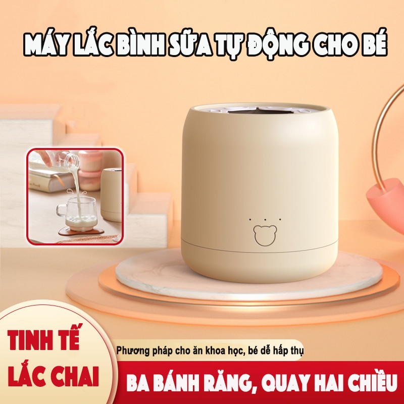 Máy Lắc Bình Sữa Tự Động Cho Bé Máy Pha Sữa Cho Bé Xoay 360 độ Điện Lắc