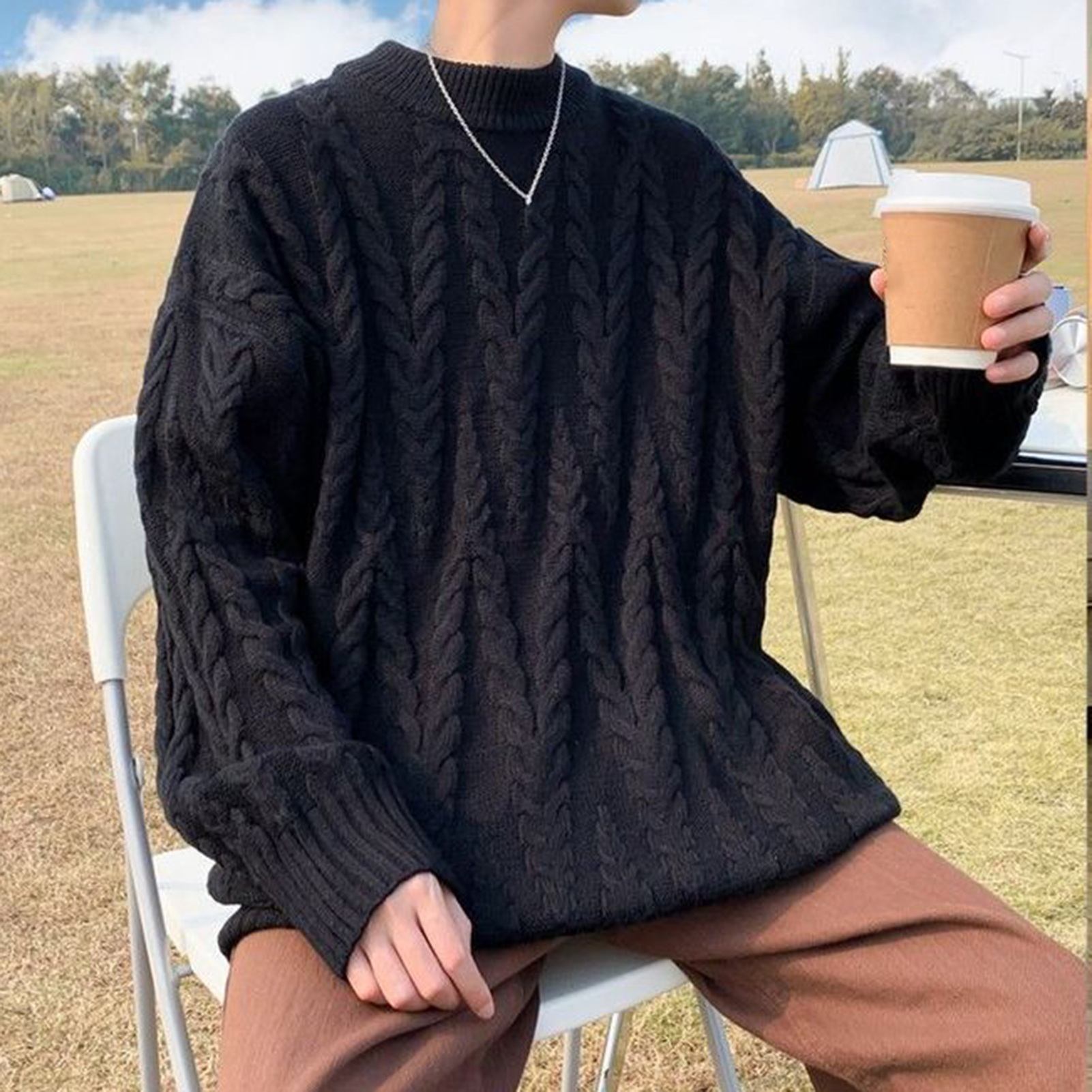 Herren Pullover Strickpullover Für Den Winter Mit Langen Ärmeln_voghion.com
