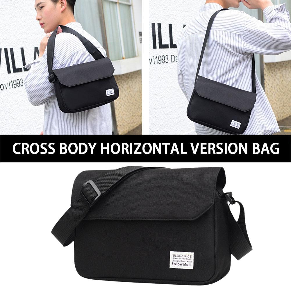 Messenger Bag Men's Canvas Shoulder Female Casual Backpack Capacity Ins Sports Street Fashion Hip-hop Bag Large Japanese H5F8
