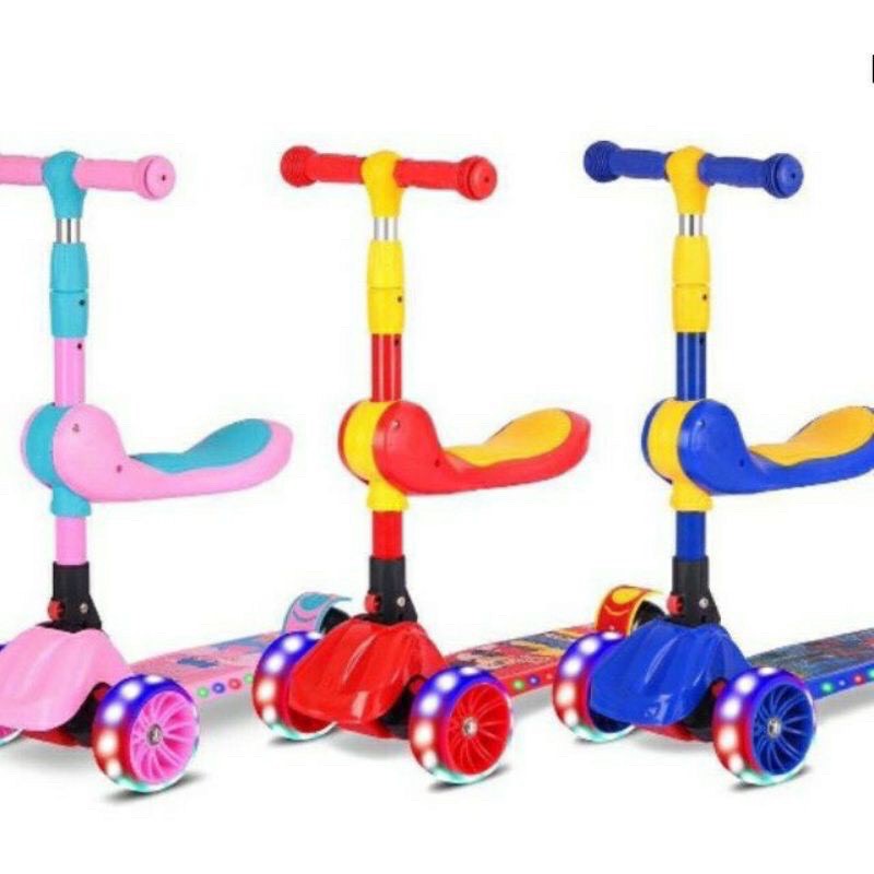 XE TRƯỢT SCOOTER 3IN1 CHO BÉ  GHẾ NGỒI , NHẠC , ĐÈN