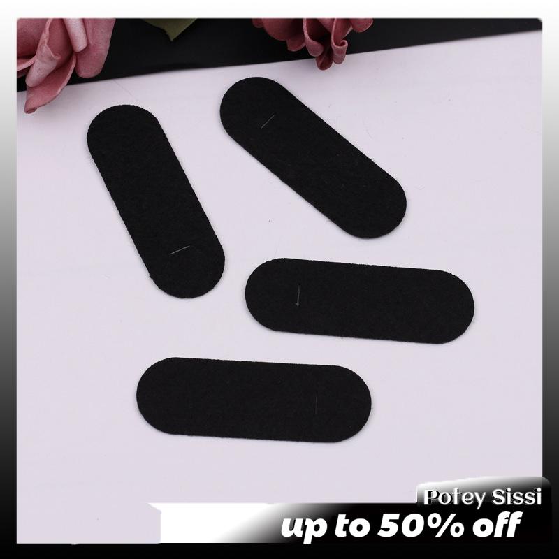 Potey 100pcs hình bầu dục không dệt xé thả snap clip miếng đệm hình chữ nhật cảm thấy miếng vá appliques cho hình chữ nhật kẹp tóc phụ kiện