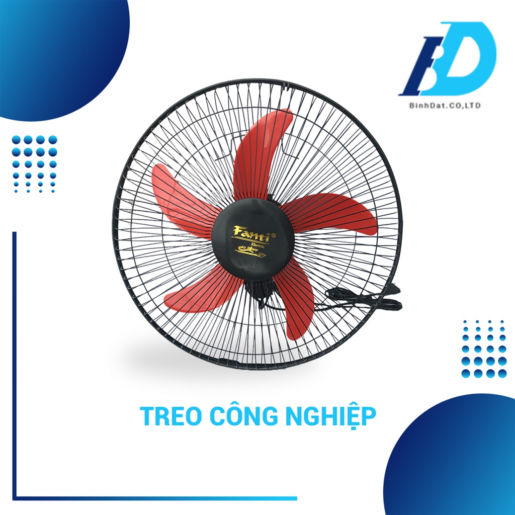 Quạt Treo Tường Công Nghiệp B4 1 Dây/ 2 Dây Fanti - Động Cơ Moter 100% Dây Đồng - Cánh 40cm