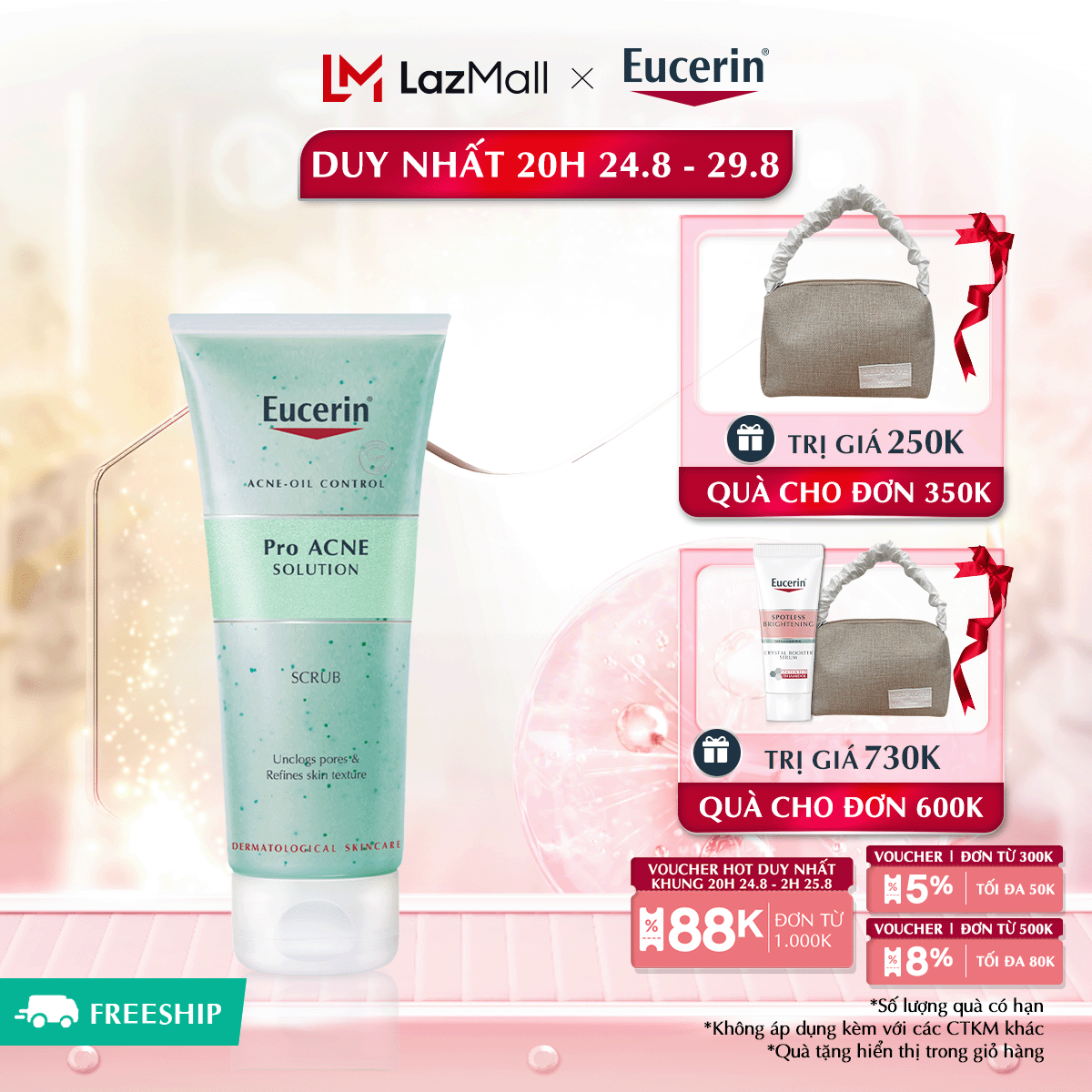Tẩy tế bào chết ngăn ngừa mụn Eucerin Pro Acne Scrub 100ml
