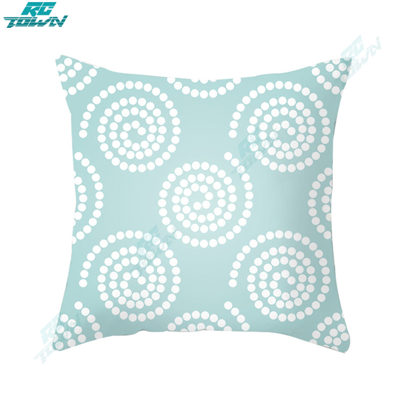 Basic Lightweight Easy Care Pillowcase, Peach Skin Velvet Fresh Light Colour Geometric Pattern Sofa Cushion Cover, Soft Skin-friendly Square Pillow Case 45x45cm ราคา 47 บาท*ส่งฟรี