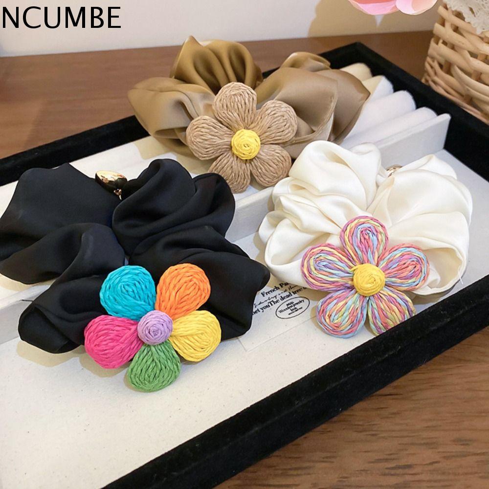 NCUMBE Phong cách Hàn Quốc Dây buộc hoa Phụ kiện đội đầu Phụ kiện tóc Buộc tóc Thời trang Đầy màu sắc Dây Buộc Tóc ngọt ngào Phụ nữ