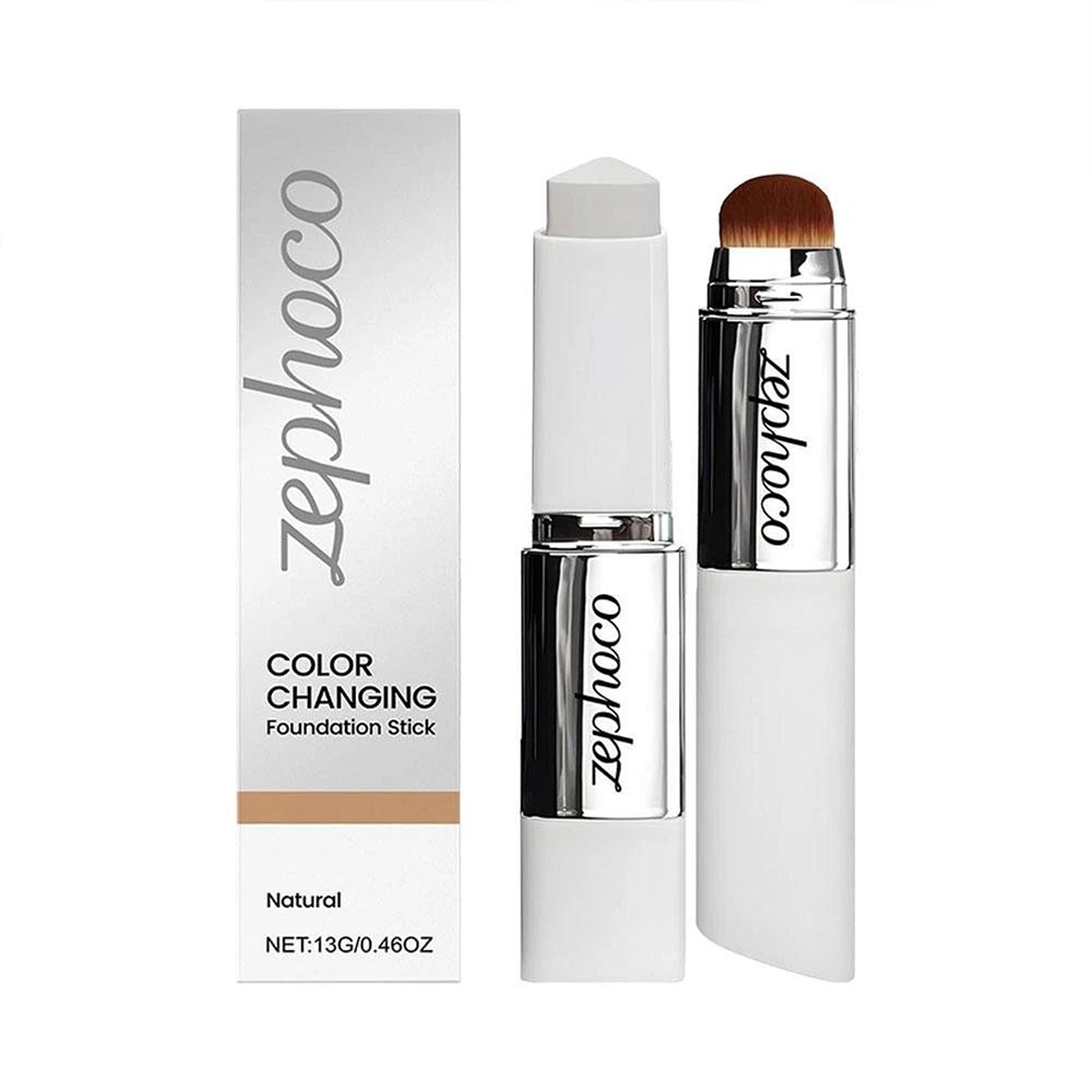 ZEPHOCO 2in1 Cover Cream Stick, Color-Changing Foundation Stick 13g