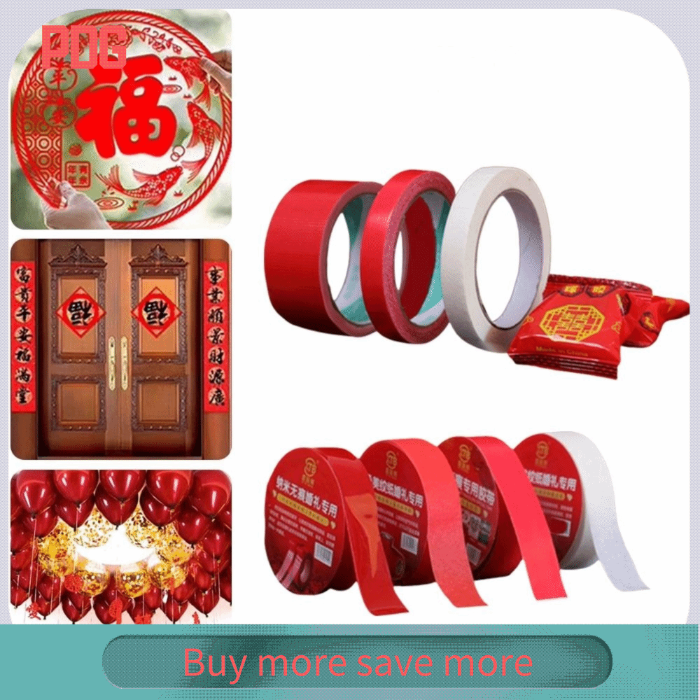 PDG 4/5Pcs Chống thấm nước Chất kết dính hai  siêu bền Có thể tái sử dụng Có thể tháo rời Băng keo nano trong suốt Quà tặng Dải băng không để lại dấu vết để trang trí đám cưới lễ hội cố định trên tường