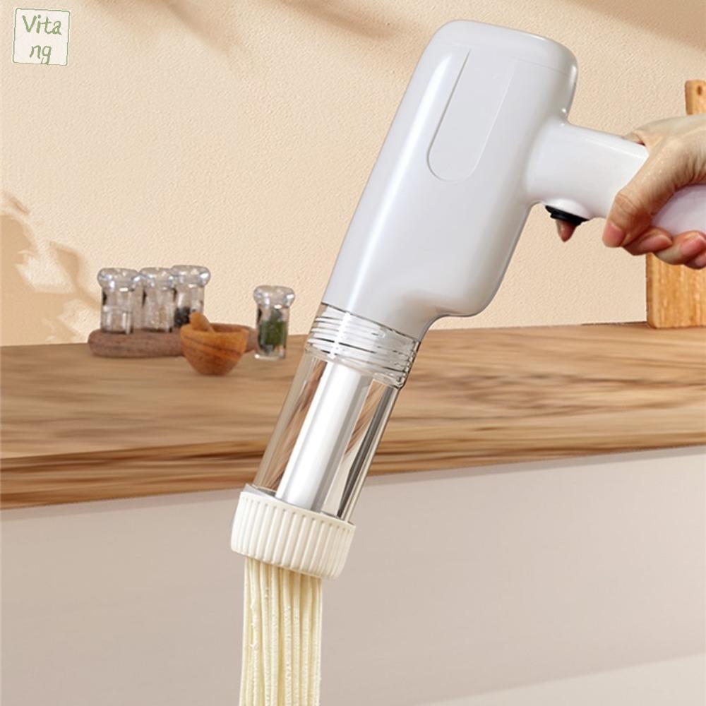 VITANG Điện Máy làm mì cầm tay Tự động Không dây Máy làm mì ống Hộ gia đình Với 6 khuôn Máy ép mì Spaghetti