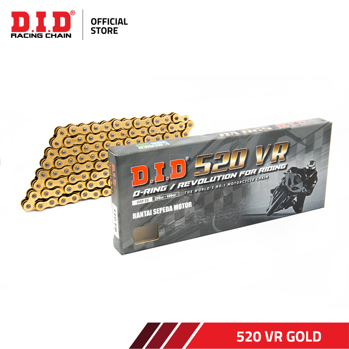 Drive Chain / Rantai Motor DID 520 VR (Gold) Harga 1,318,000 rupiah*Gratis Ongkir