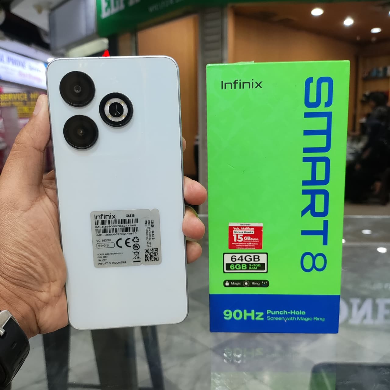 Infinix Smart 8 Ram 3/64GB | Ram 4/64GB | Ram 4/128GB Second Original Giá 899,999 Đồng*Miễn phí vận chuyển