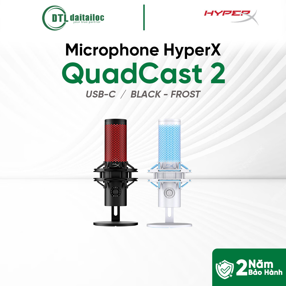 Microphone HyperX QuadCast 2 I Chính hãng I Bảo hành 24 tháng