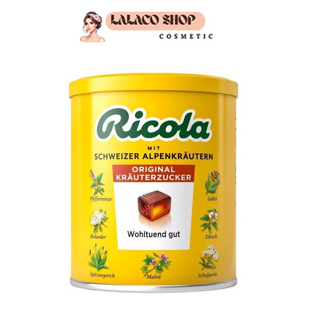 Kẹo Thảo Mộc Ricola Chiết Xuất 13 Loại Thảo Mộc Hộp 250g - Đức