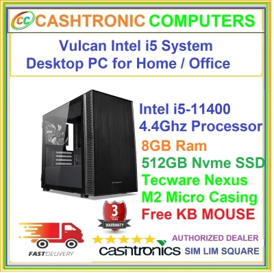 CASHTRONIC VULCAN PC4 INTEL i5 11400 DESKTOP MICRO ATX COMPUTER for Home or Office use