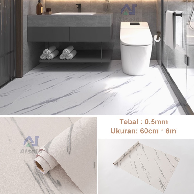 【Alsolo】3 M X 60 CM Karpet Lantai Roll Vinyl Panjang Plastik Foam Anti Slip Mudah Bersih Motif Kayu / Bertekstur Emboss Ketebalan 0.5 mm/Karpet Lantai Vinyl
