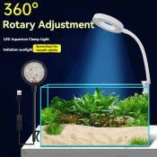 LED USB Aquarium Plant Light with Clip - Mini Lamp