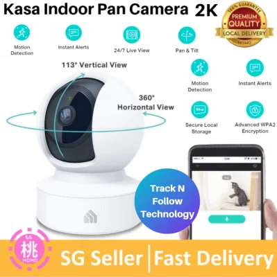 Kasa Indoor Pan/Tilt Smart Home Camera, 2k HD Security Camera wireless 2.4GHz with Night Vision, Motion Detection for Baby Monitor, Cloud & SD Card Storage, Works with Alexa & Google Home