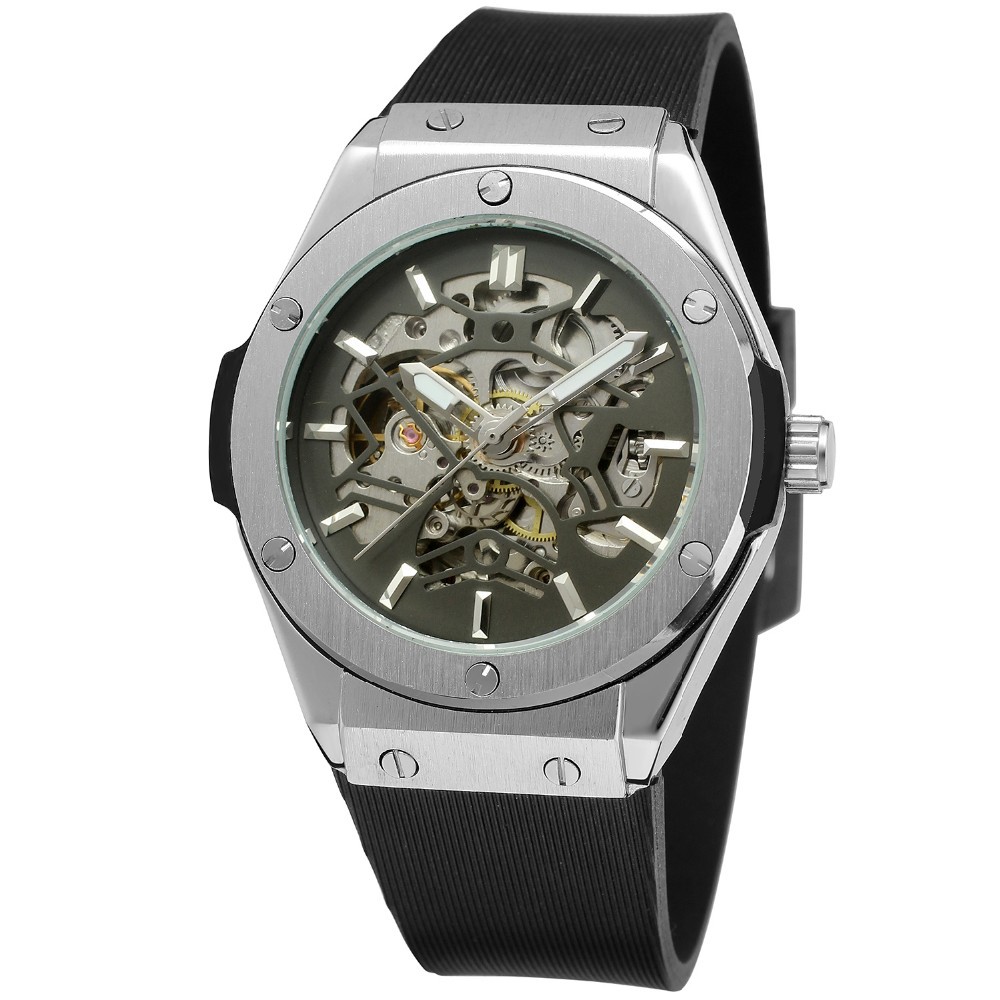 Gray hollow silver movement