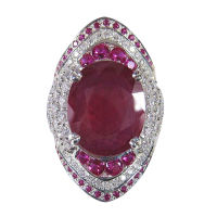 Sparkling Inlaid False Ruby Stone Finger Ring Engagement Band Women Jewelry Gift