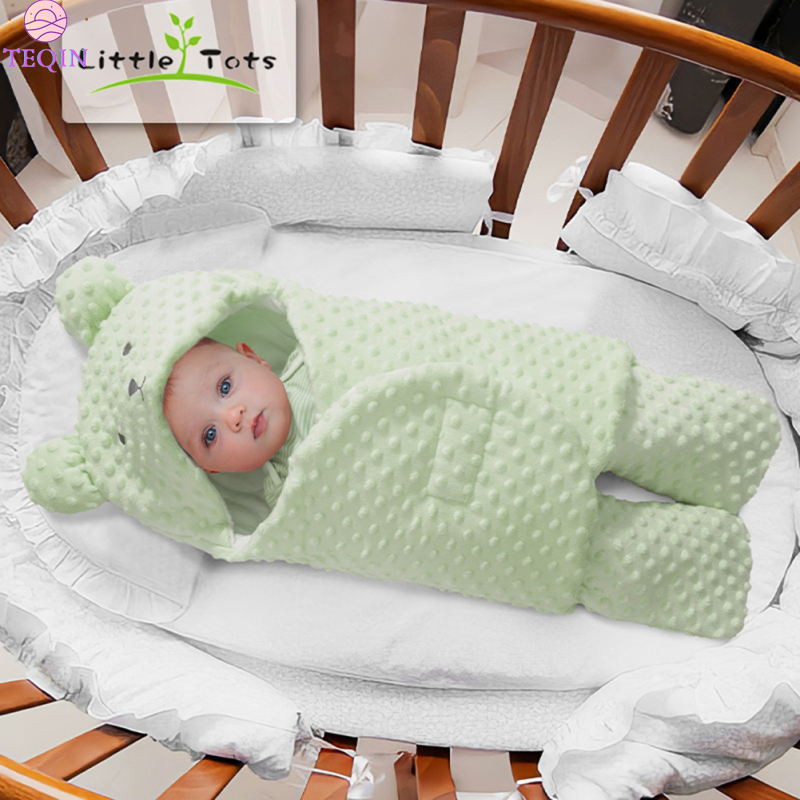 TEQIN new！Newborn Thickened Sleeping Bag Baby Cotton Breathable Swaddling For 0~6 Months Infant ราคา 406 บาท*ส่งฟรี