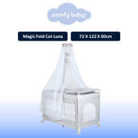 Comfy Baby Luna Travel Cot | Baby Playpen (Mattress Topper Sold Separately)