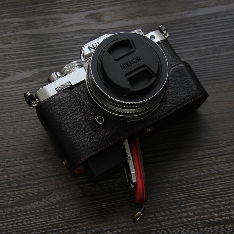 Handwork Photo Camera Genuine Leather Cowhe PU Bag Body BOX Case For Nikon
