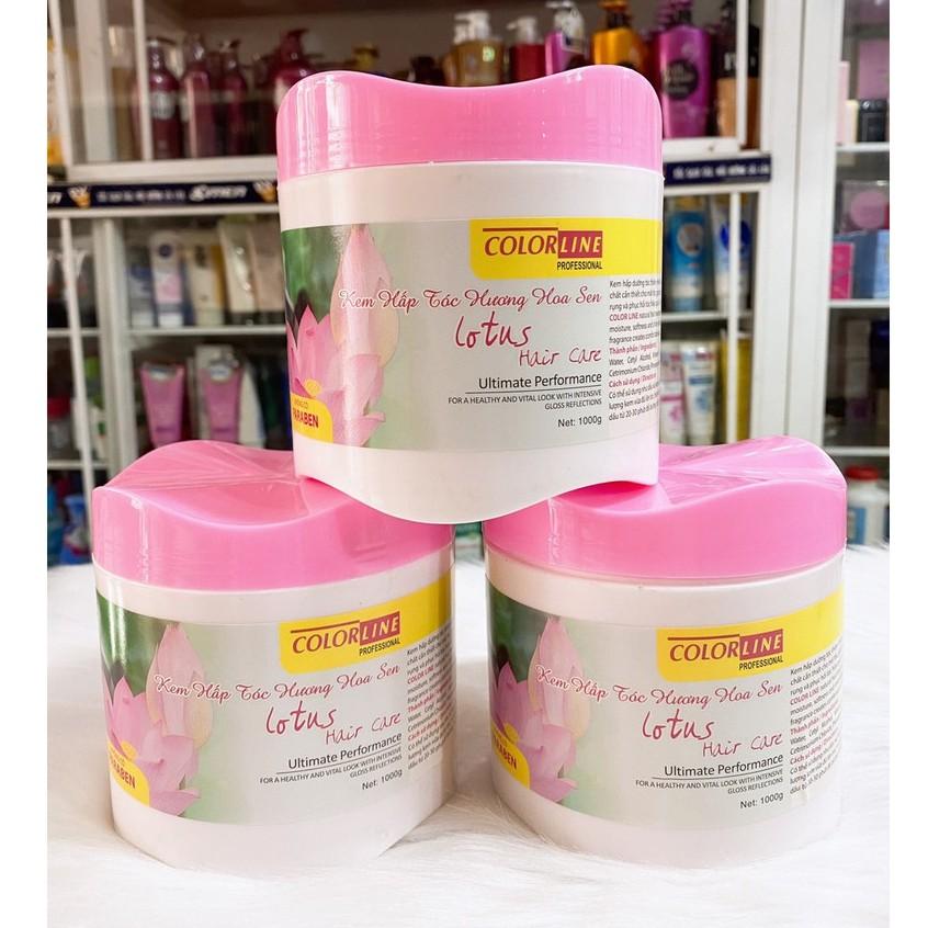 Chính hãng Kem Ủ tóc siêu mượt COLORLINE chính hãng Hương Hoa Sen 1000g