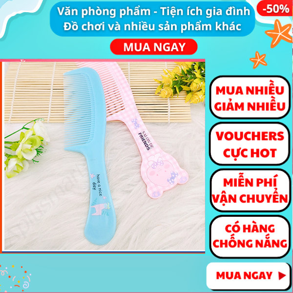 Lược cầm tay họa tiết đáng yêu mẫu lớn giá rẻ,Lược tạo kiểu tóc,Lược chải tóc,Lược chải tóc,Lược chải đa năng, Aplusmart