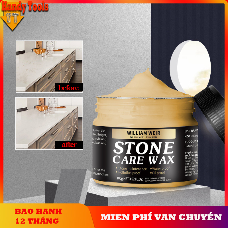 Sáp Đánh Bóng Đá STONE CARE WAX 80g – Bảo Vệ Bề Mặt Đá, Gạch, Kim Loại, Chống Bám Bẩn Hiệu Quả