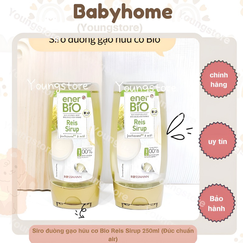 Siro gạo hữu cơ ener bio đức 250ml,date 2025
