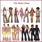 Retro Disco Costume Set for Men and Women