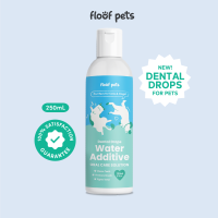 Floof Pets Dental Drops Water Additive for Pets 250ml Natural Organic and Gentle Oral Dental Care Mouthwash for Dogs & Cats Fresh Breath & Healthy Gums Breezy Breath Dental Drops Health Supplement for Dogs and Cats of All Ages