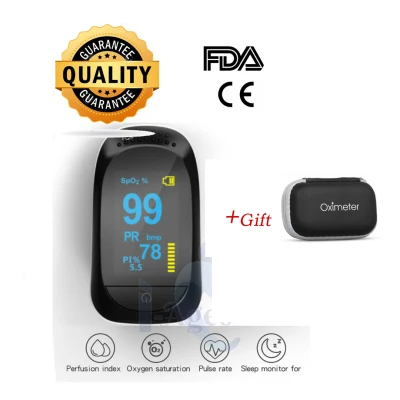 Pulse Oximeter, portable finger pulse oximeter,blood oxygen saturation monitor for adults and child, HD OLED screen display heart rate and SPO2