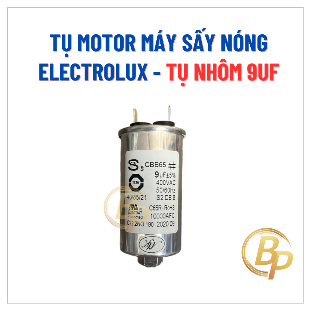 Tụ máy sấy chuyên dụng ELECTROLUX CBB60 450VAC - 8.0UF Capa Capacitor máy giặt sấy Electrolux 9.0UF