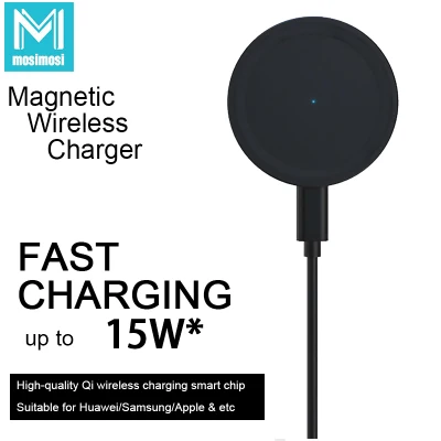 [mosi mosi]mosimosi Magnetic Wireless Charger For iPhone 12 Series Charger 15W Fast Charging Pad / Built-in high-quality Qi wireless charging smart chip 5W/7.5W/10W/15W(max)