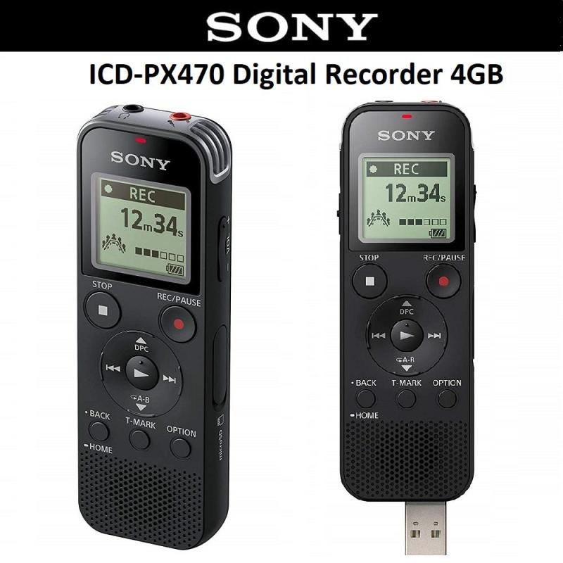 Sony ICD-PX470 Digital Voice Recorder Direct USB Built in 4GB with Expandable MicroSD Slot Singapore