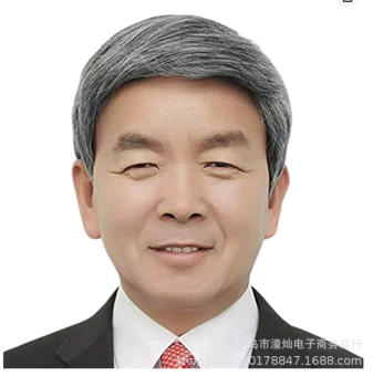 2022 tongcan Tóc Giả Châu Âu và Mỹ phổ biến với tóc mái xéo và tóc ngắn màu xám nhiều màu nam