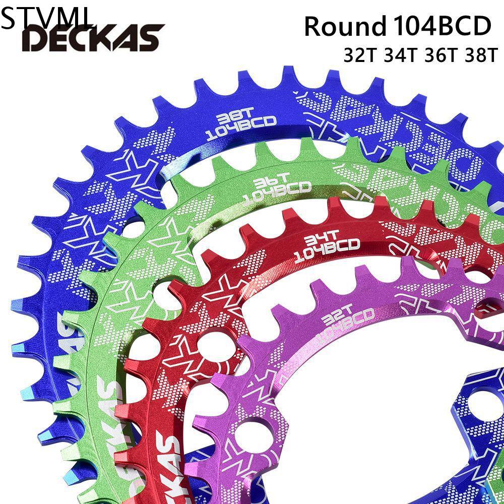 STVML Đạp xe Đĩa xe đạp tròn Crown Crankset Bánh xích xe đạp Rộng hẹp 104BCD Chainring Tấm răng Đĩa xe đạp Mtb Crankset