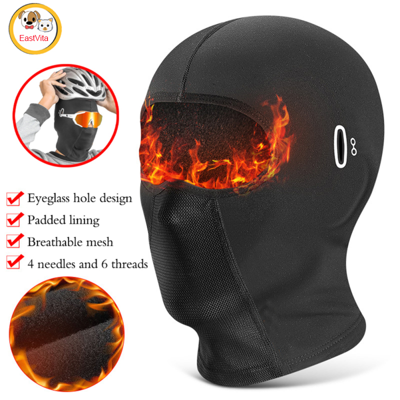 Motorcycle Full Face Mask Winter Warm Helmet For Men Women Cycling