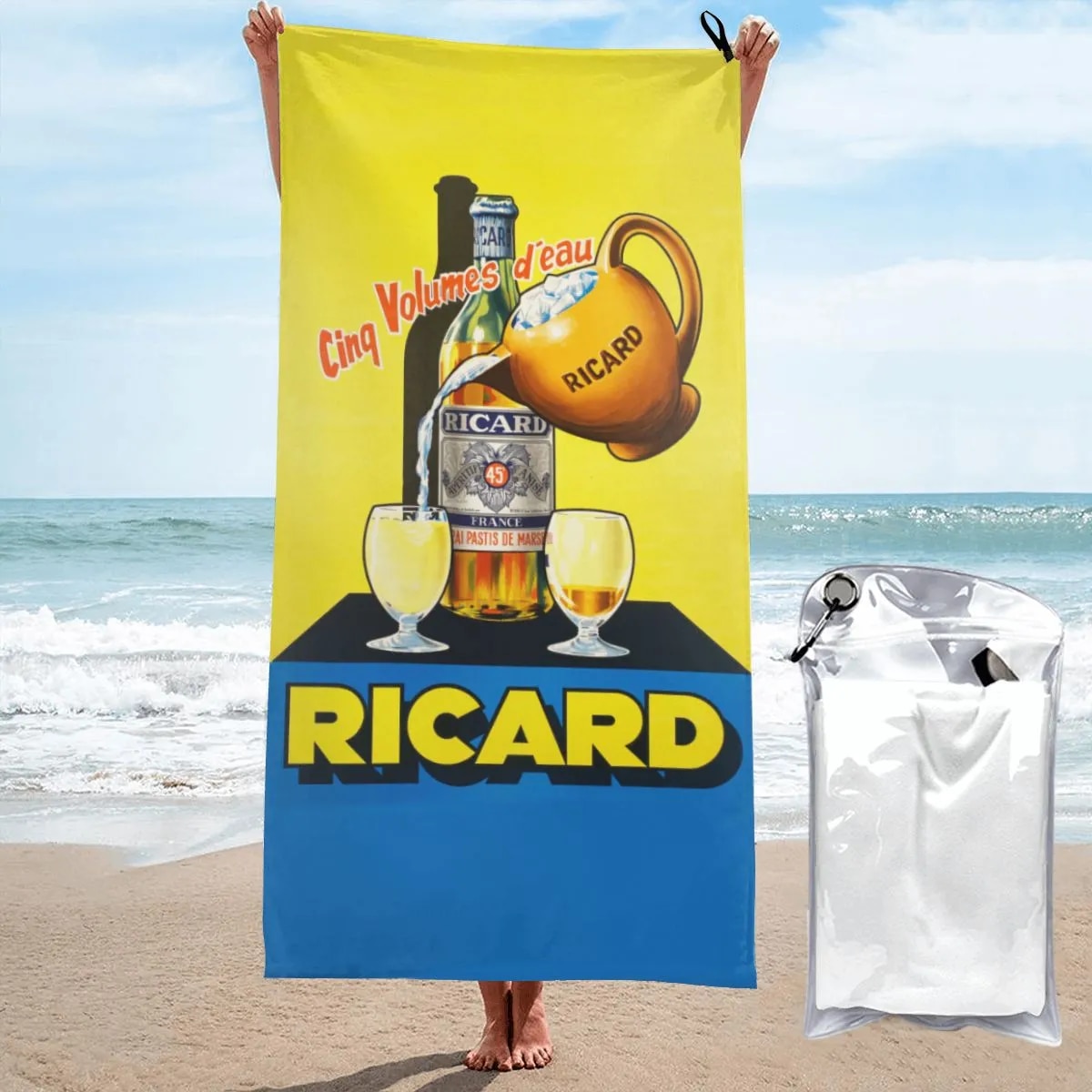 Ricard Beach Towels Merch Quick Dry Summer Microfiber Bath Towel No Sand Quick-Dry Bathing Towel